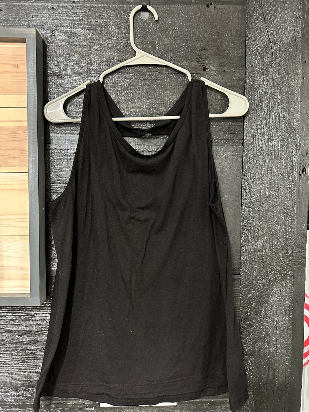 Women's Black Scoop Back Tank Top